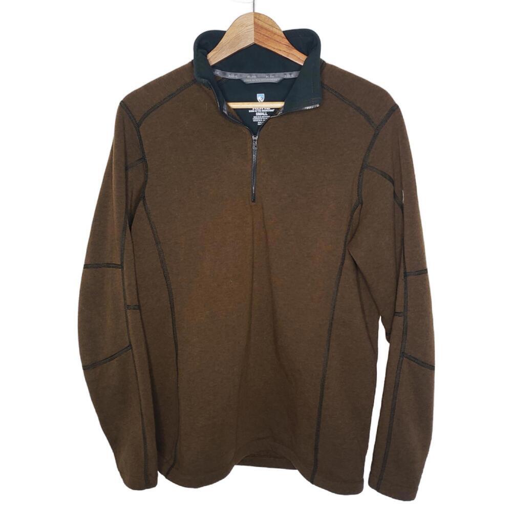 KUHL Men's Sz S Revel 1/4th Zip Pullover Fleece Pullover Sweater in Grain(1845)